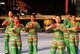 China: Young Zhuang women dancing at the Guangxi Provincial Museum, Nanning, Guangxi Province